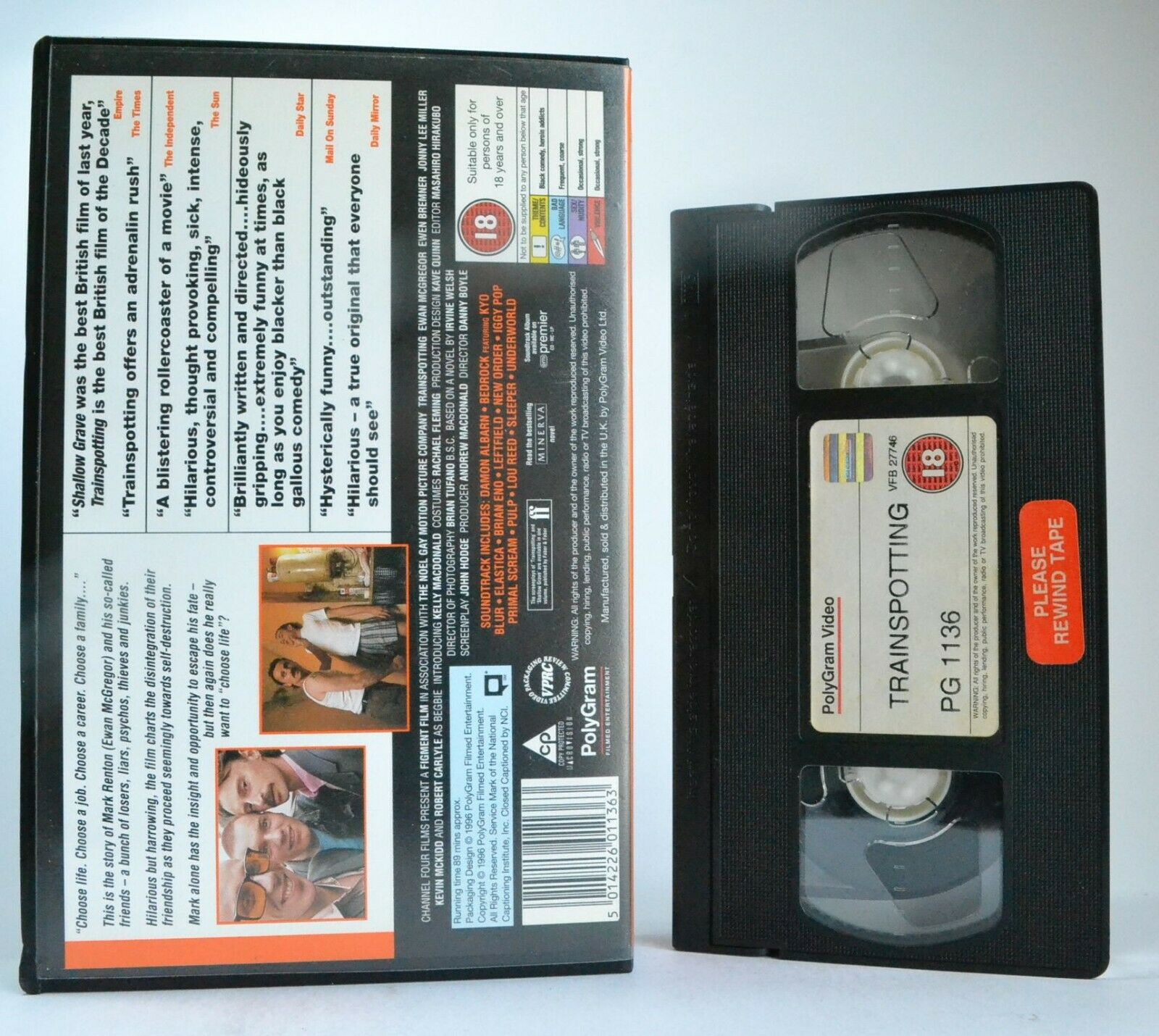 Trainspotting (1996): Film By Danny Boyle - Black Comedy - Ewan McGregor - VHS-