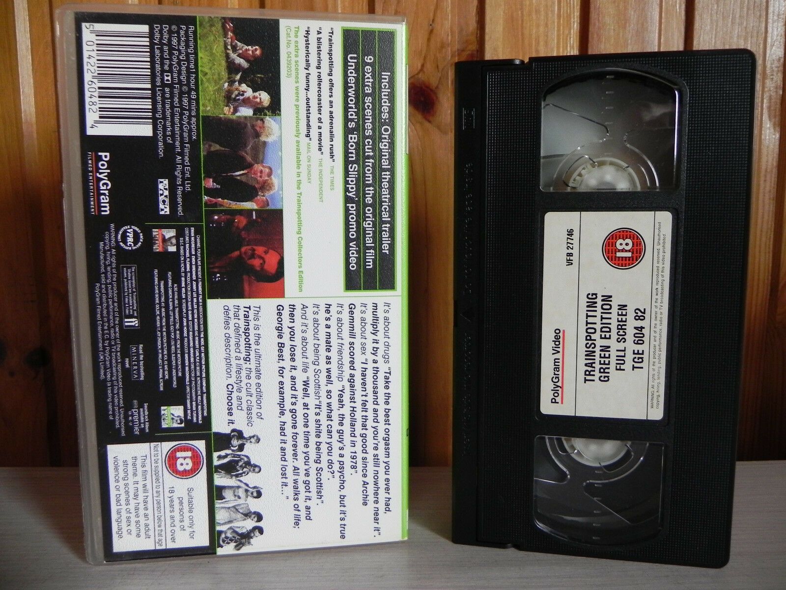 Trainspotting - PolyGram - Cert (18) - Ewan McGregor - Kelly McDonald - VHS-