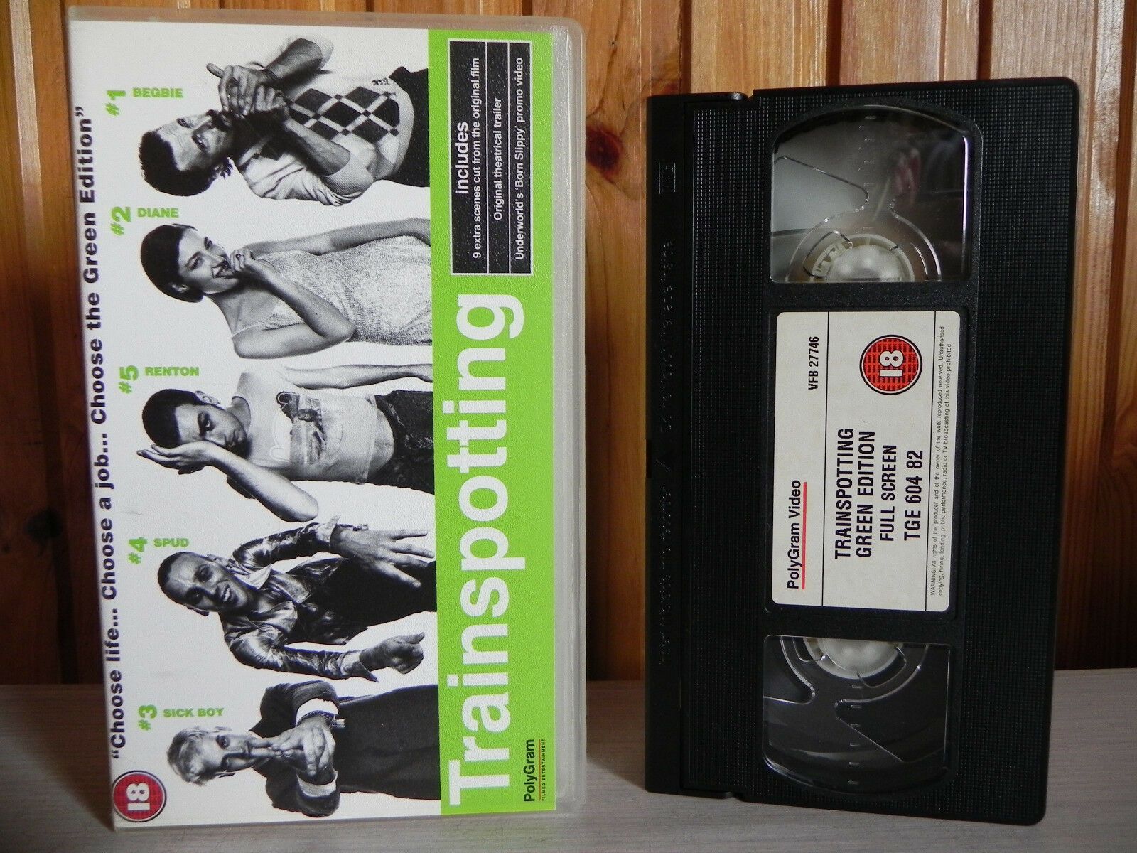 Trainspotting - PolyGram - Cert (18) - Ewan McGregor - Kelly McDonald - VHS-