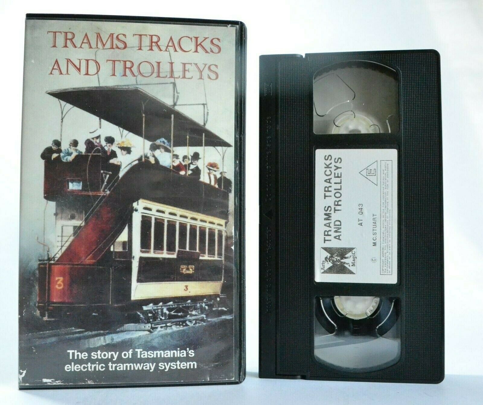 Trams Tracks And Trolleys (1993): Tasmania's Electric Tramway System - Pal VHS-