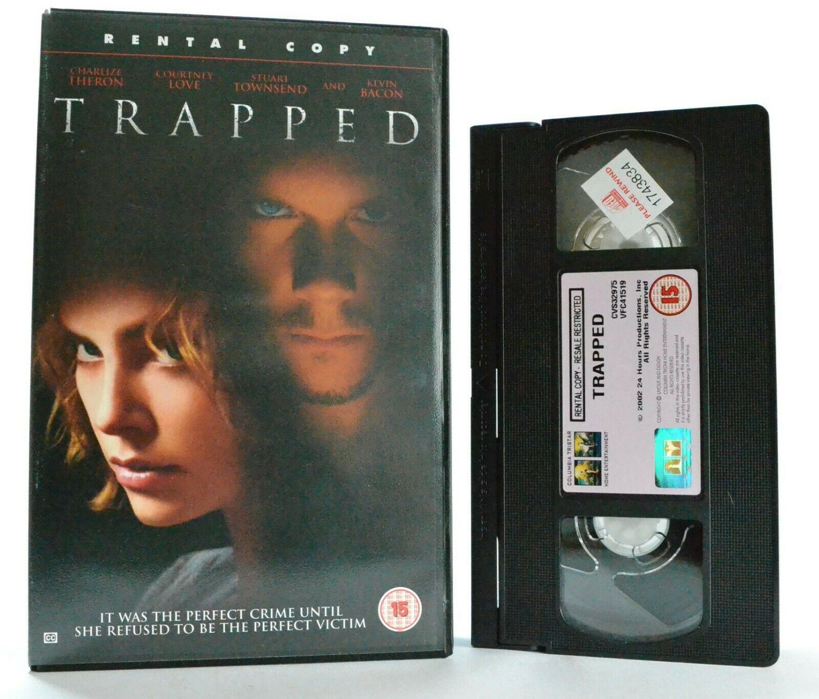 Trapped: Crime Thriller (2002) - Large Box - Ex-Rental - Charlize Theron - VHS-