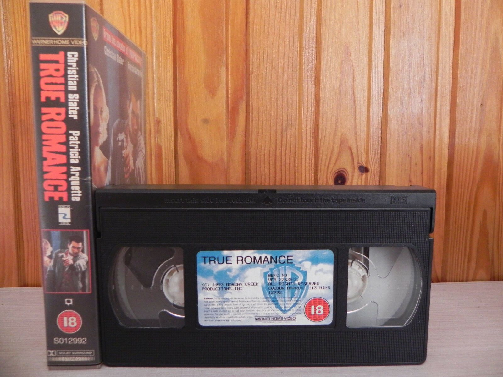 True Romance - Warner Home - Original Cinema Version - Christian Slater - VHS-