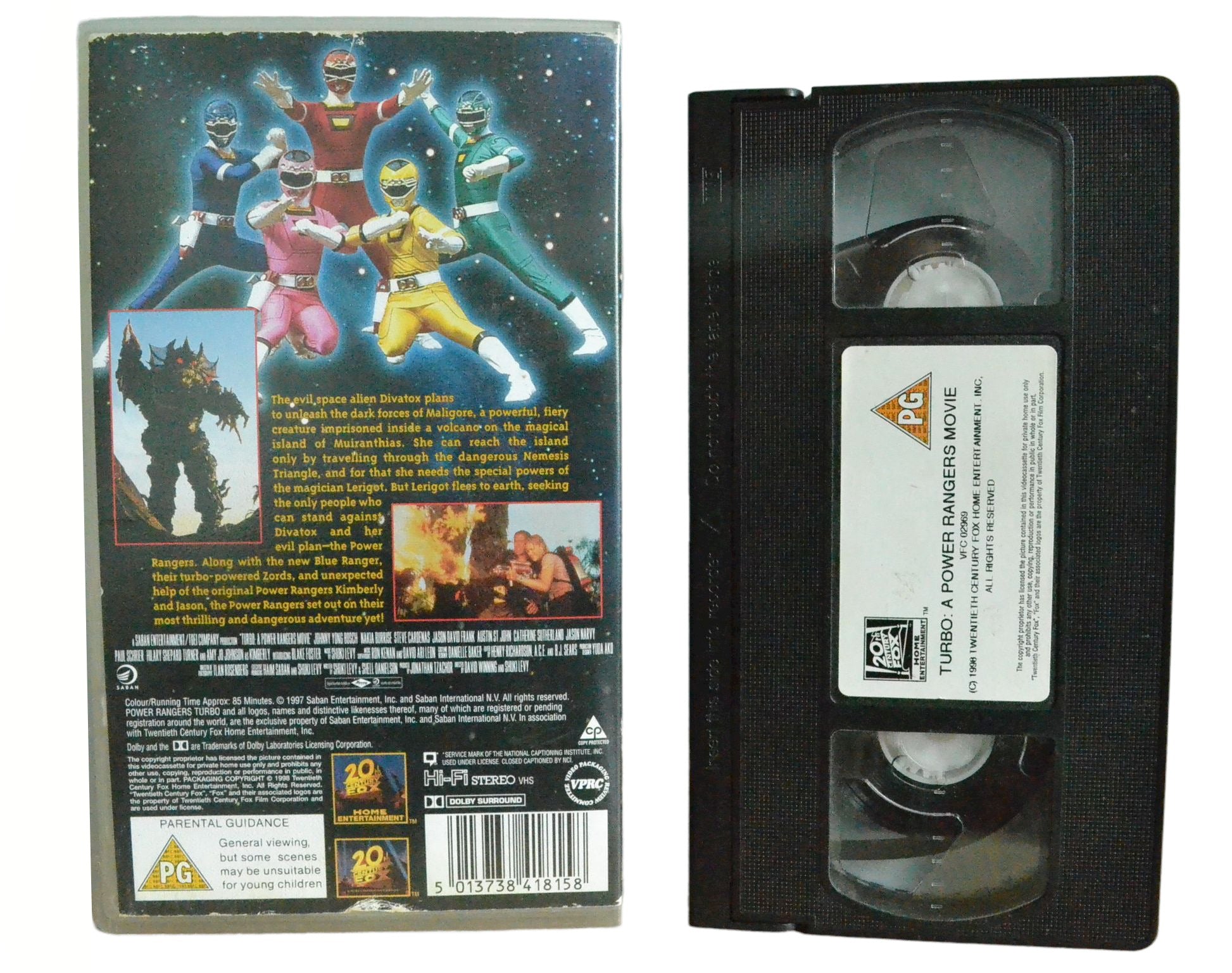 Turbo A Power Rangers Movie - Jason David Frank - 20th Century Fox Home Entertainment - Childrens - Pal VHS-