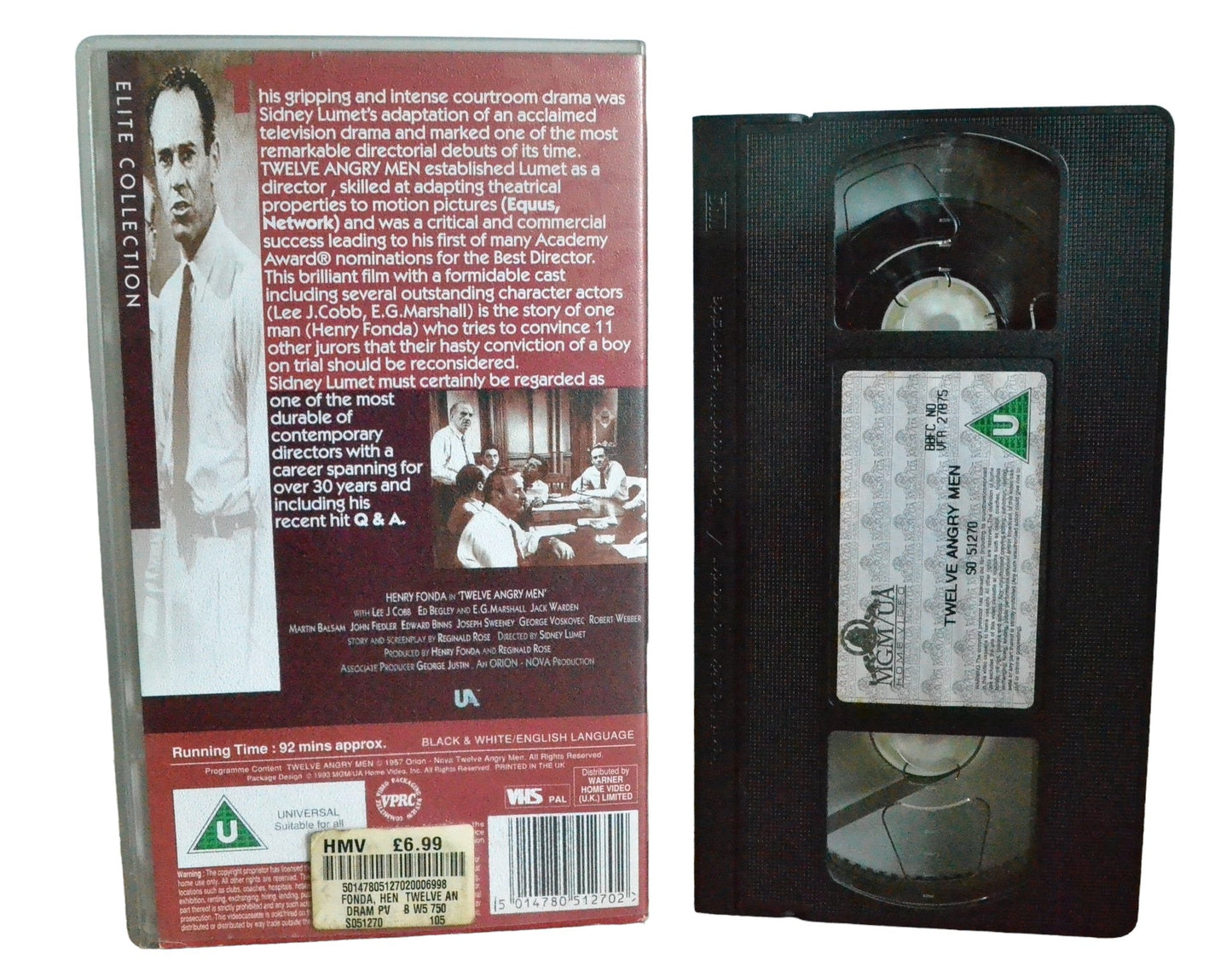 Twelve Angry Men - Henry Fonda - MGM/UA Home Video - SO51270 - Drama - Pal - VHS-