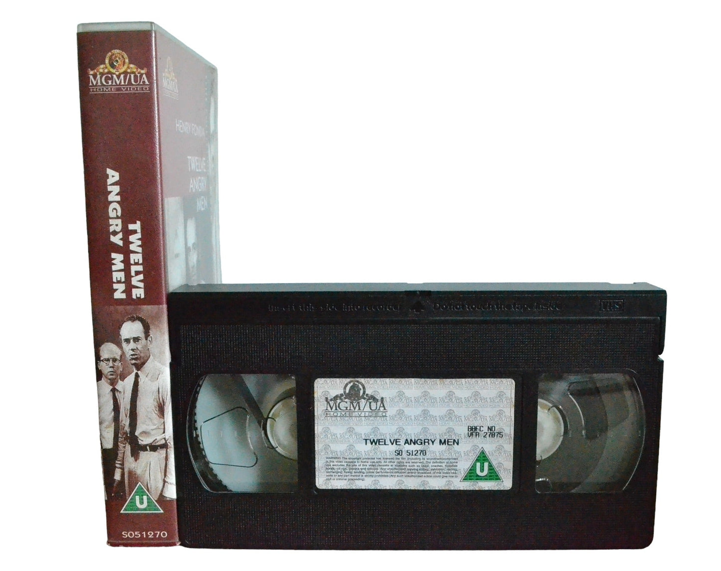 Twelve Angry Men - Henry Fonda - MGM/UA Home Video - SO51270 - Drama - Pal - VHS-