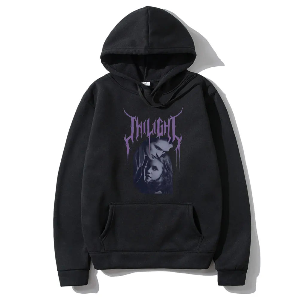 Twilight Hoodie – Bella and Edward Graphic Sweatshirt for Hoodie Love Gothic Style Fans-black-XXL-