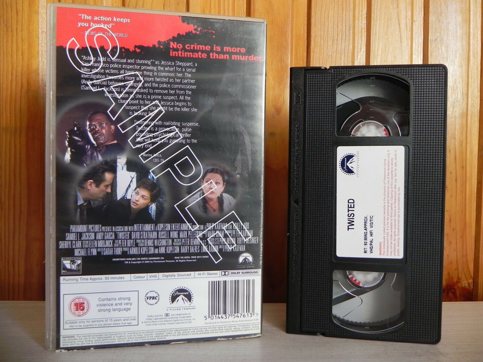 Twisted - Paramount - Drama - Action - Ashley Judd - Samuel L.Jackson - Pal VHS-