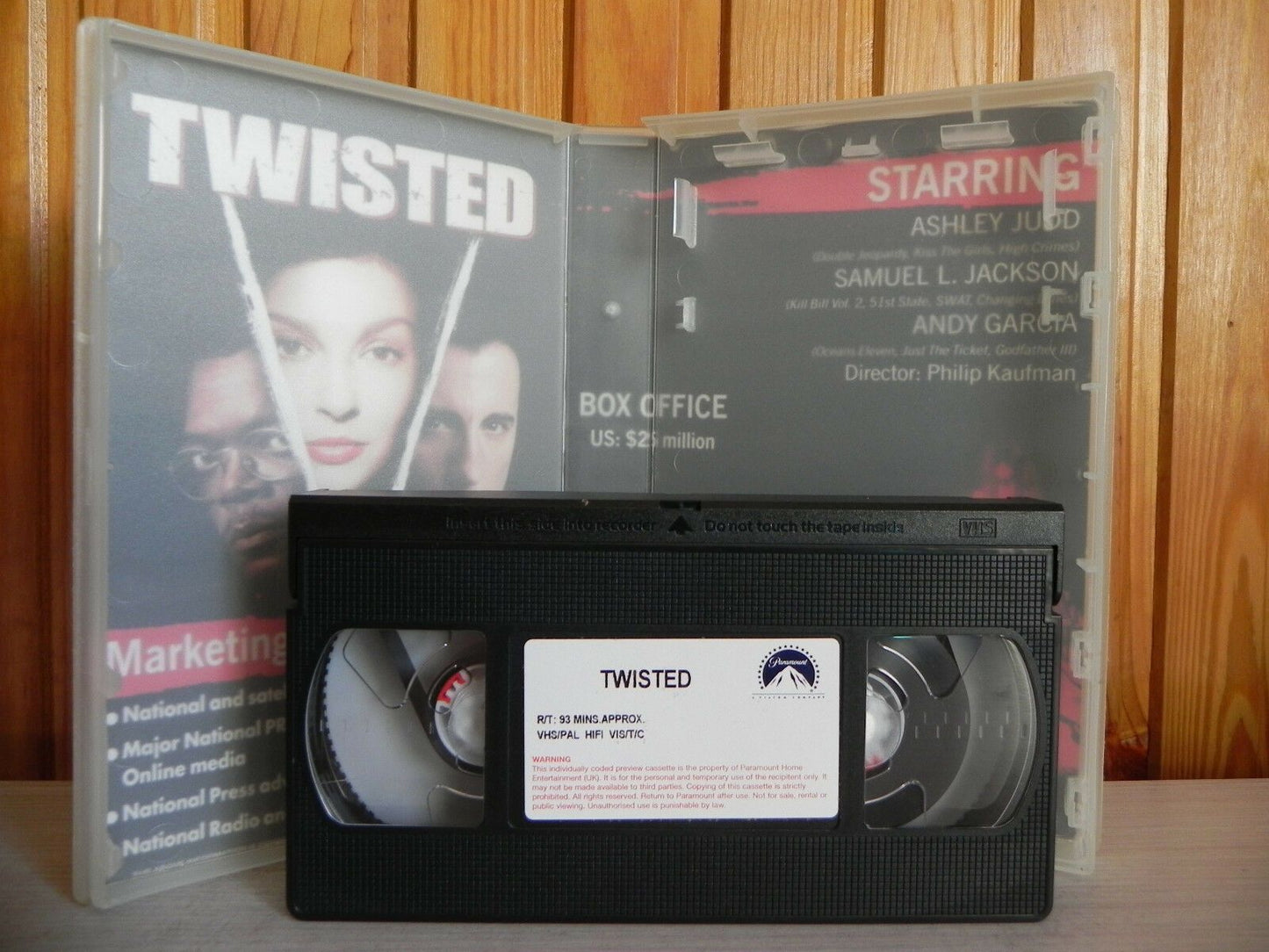 Twisted - Paramount - Drama - Action - Ashley Judd - Samuel L.Jackson - Pal VHS-