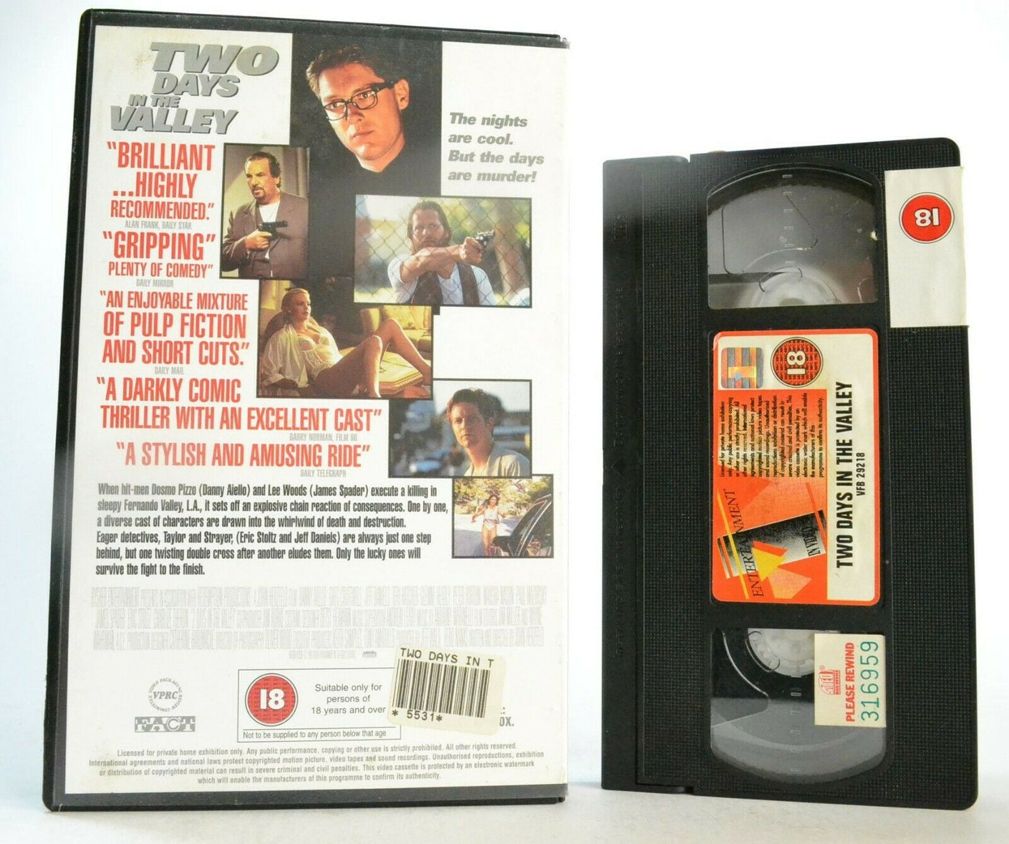 Two Days In The Valley: Tarantino Style Thriller - Large Box - J.Daniels - VHS-