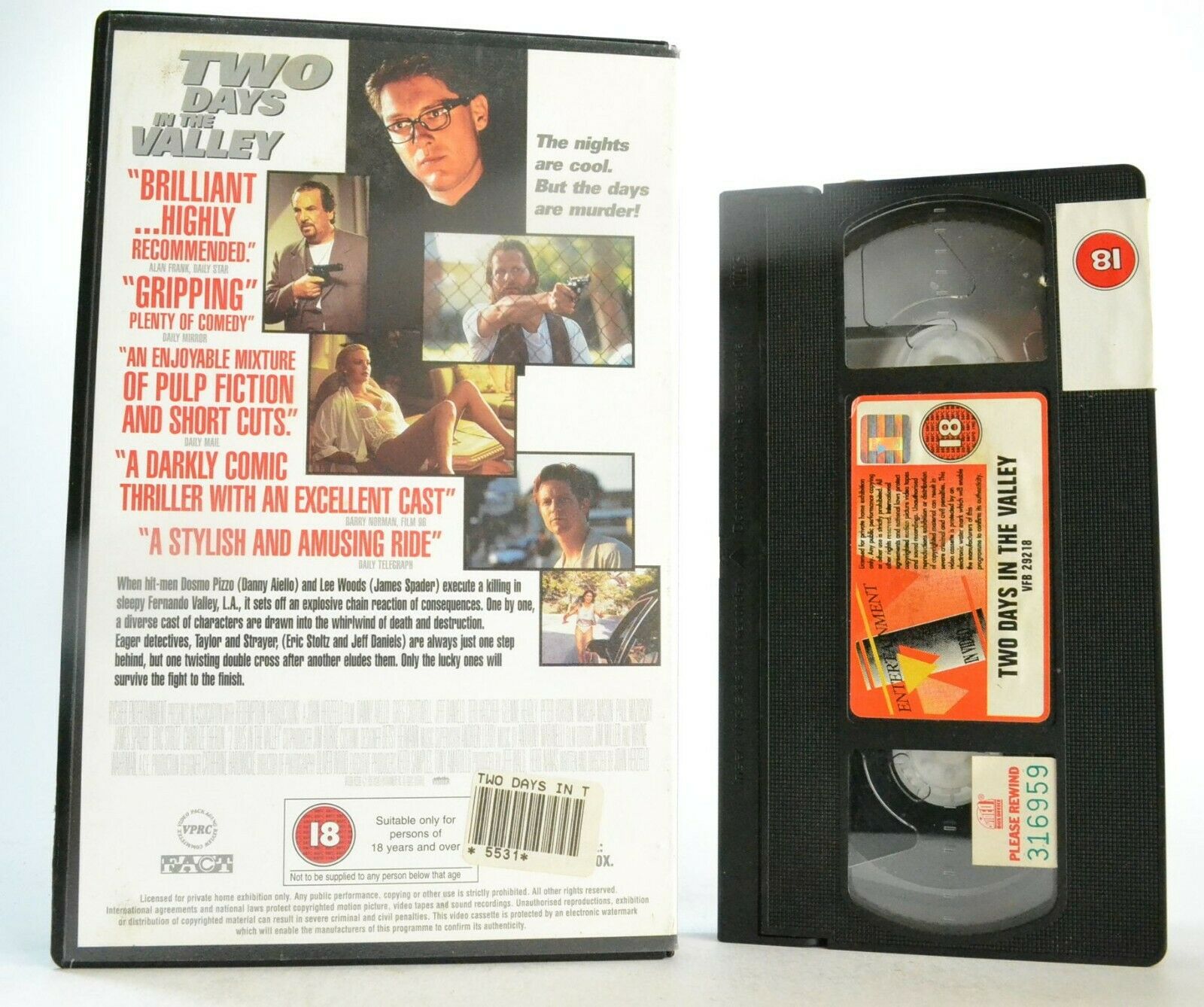 Two Days In The Valley: Tarantino Style Thriller - Large Box - J.Daniels - VHS-