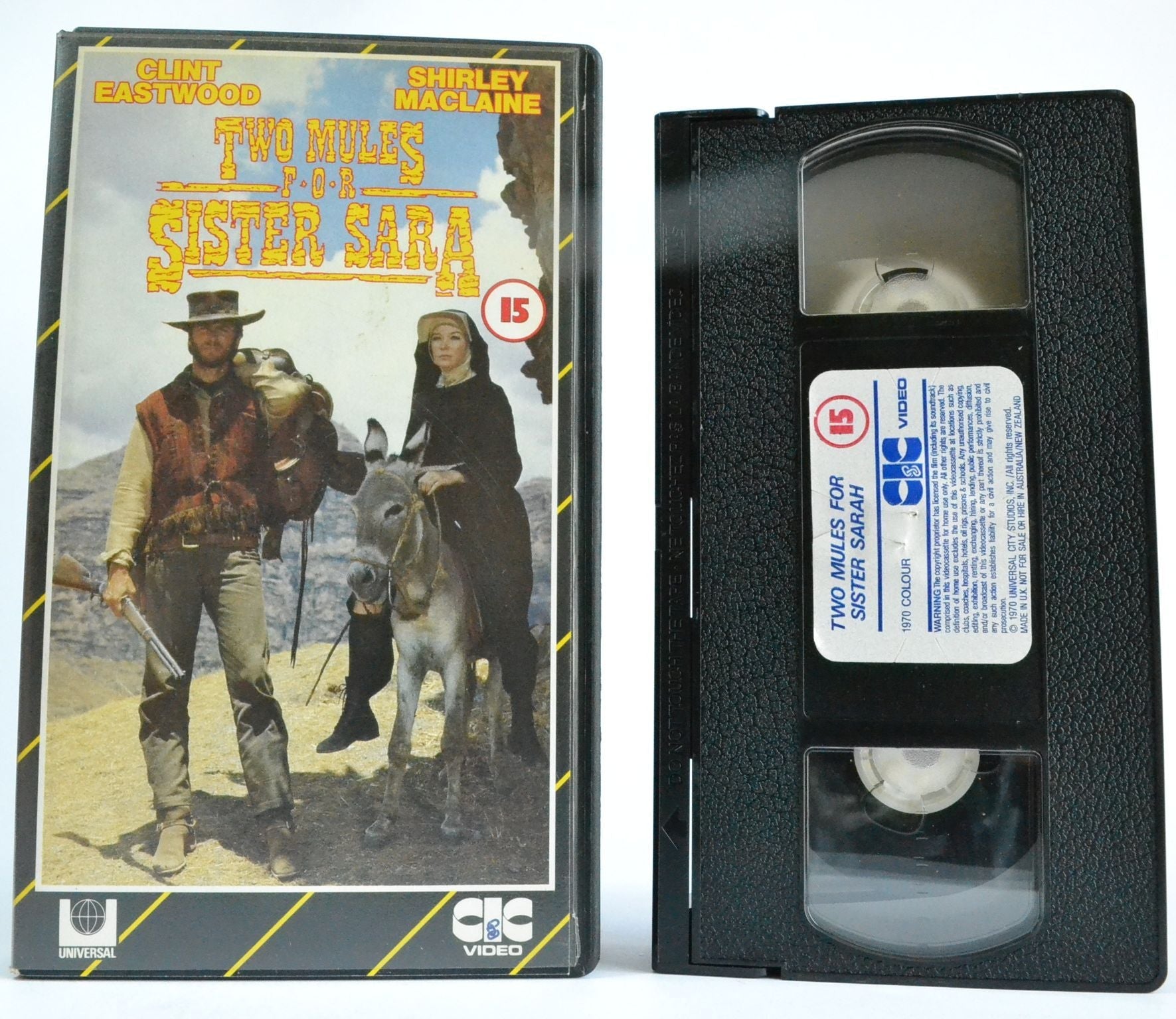 Two Mules For Sister Sara: Clint Eastwood - Shirley MacLaine - Western Comedy - VHS-