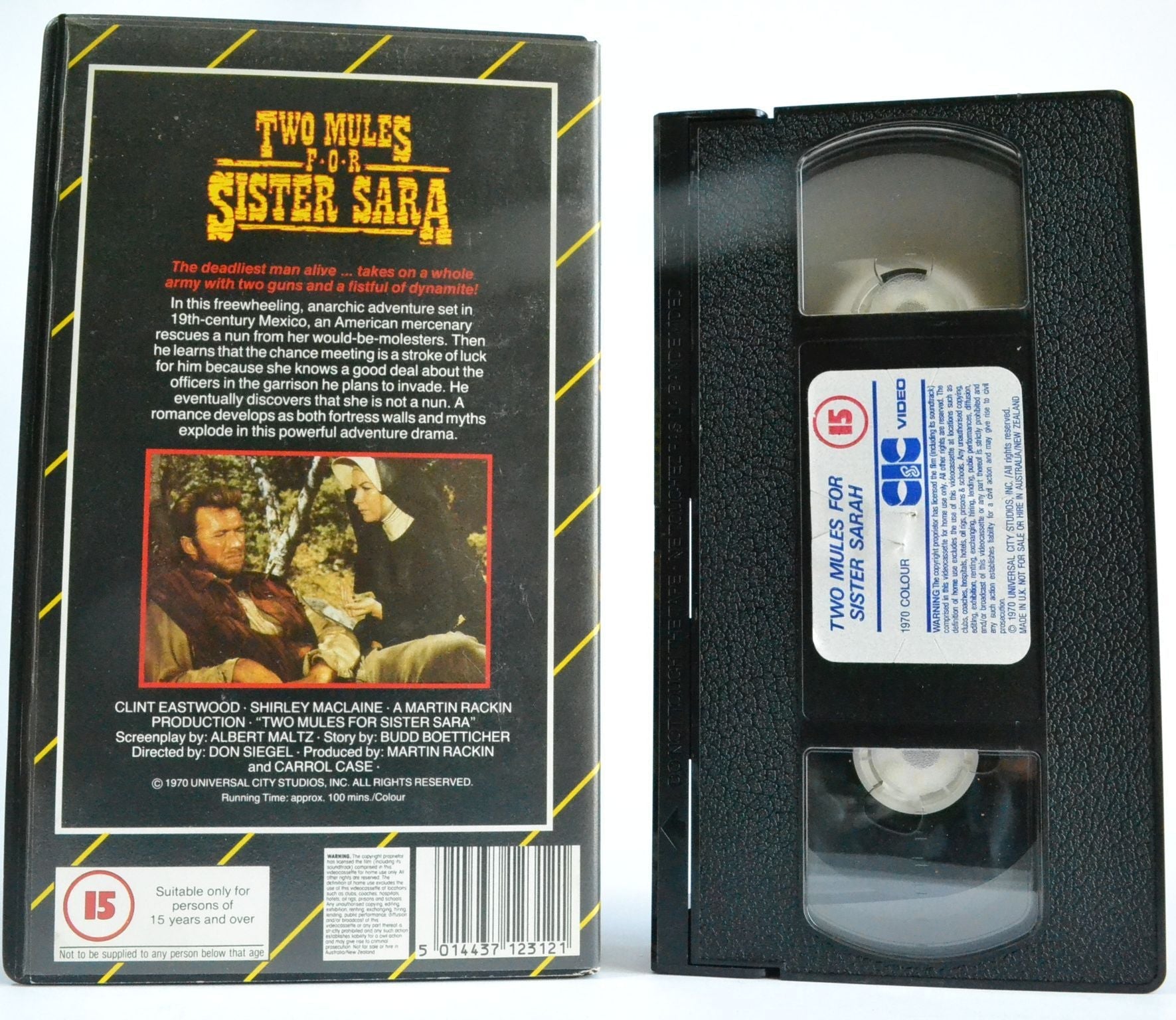 Two Mules For Sister Sara: Clint Eastwood - Shirley MacLaine - Western Comedy - VHS-