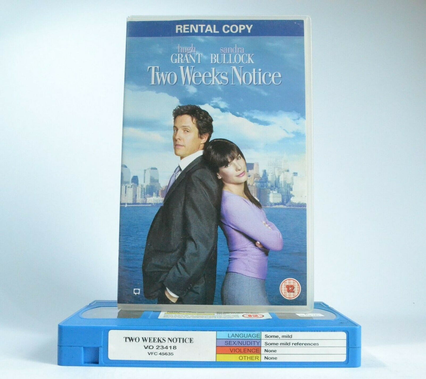 Two Weeks Notice - Romantic Comedy - Large Box - Hugh Grant/Sandra Bullock - VHS-