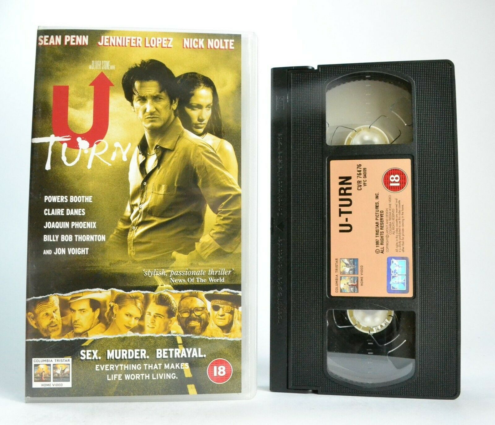 U Turn: A Oliver Stone Film (1997) - Crime Thriller - S.Penn/J.Lopez - Pal VHS-