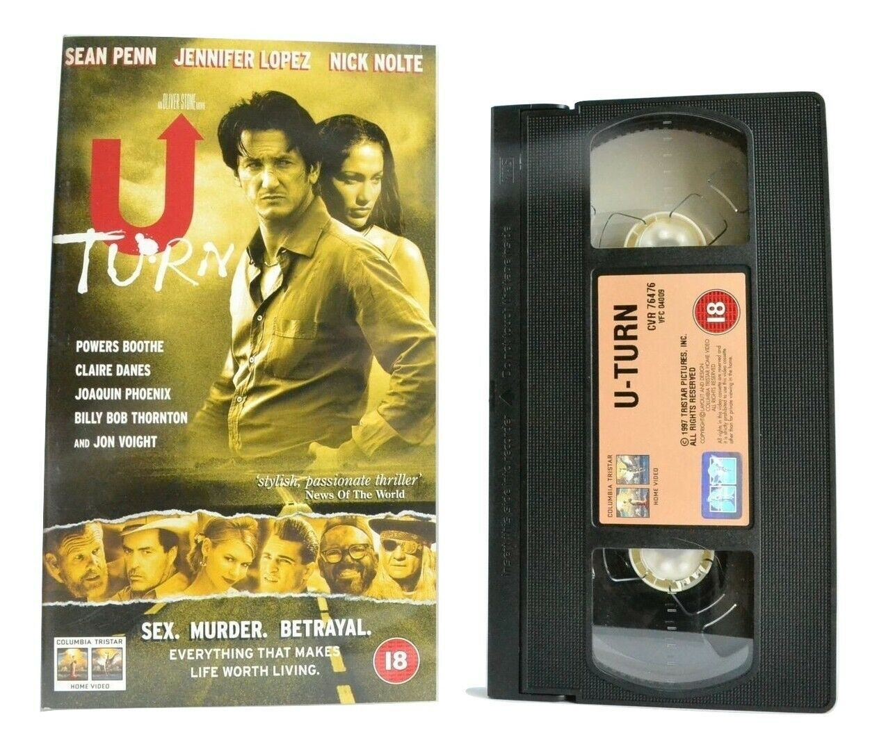 U Turn: A Oliver Stone Film (1997) - Crime Thriller - S.Penn/J.Lopez - Pal VHS-