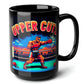 Uppercuts Black Mug (15oz) - amusement arcade games-15oz-