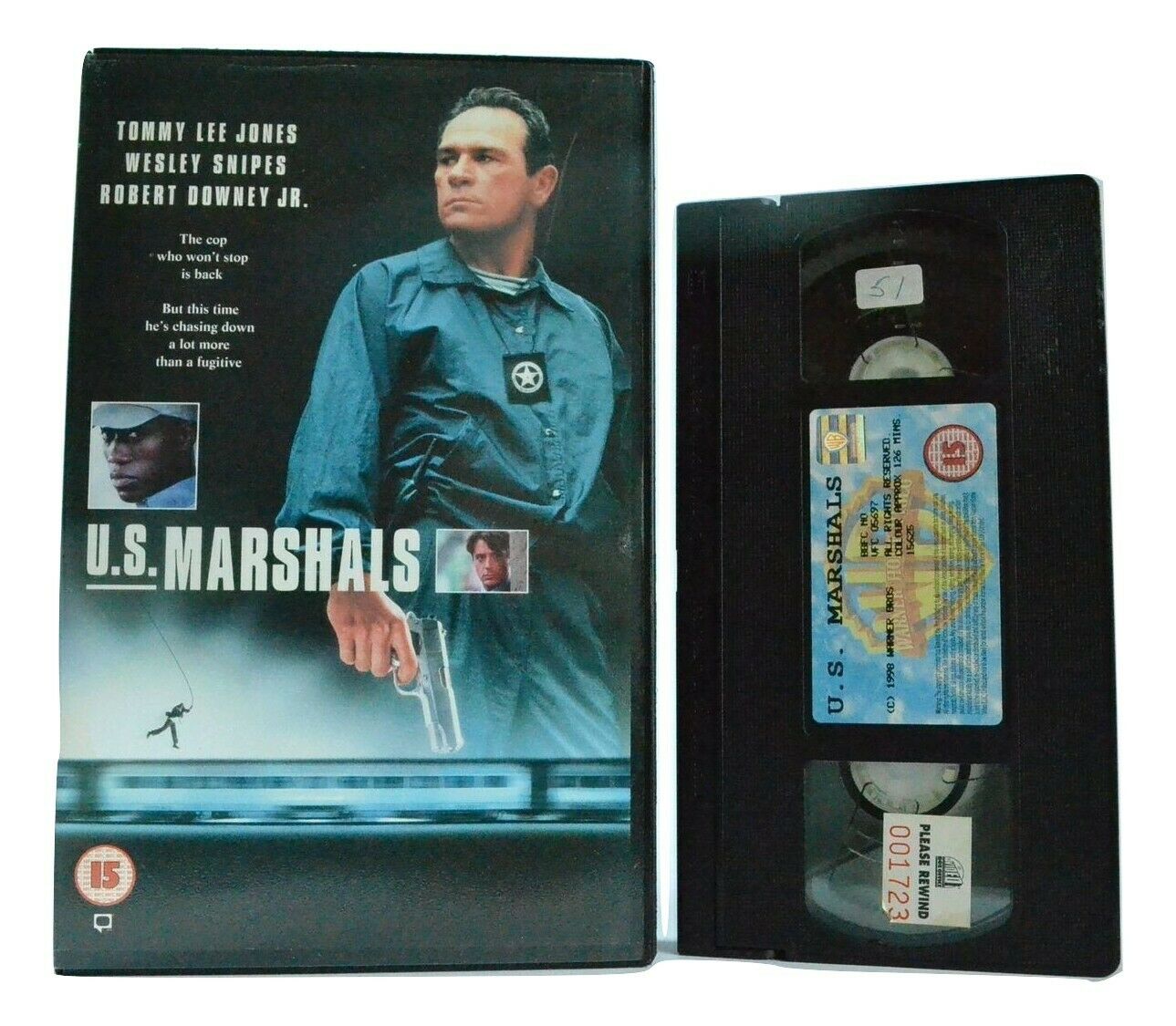 U.S.Marshals: Crime Thriller (1998) - Large Box - T.Lee Jones/W.Snipes - VHS-