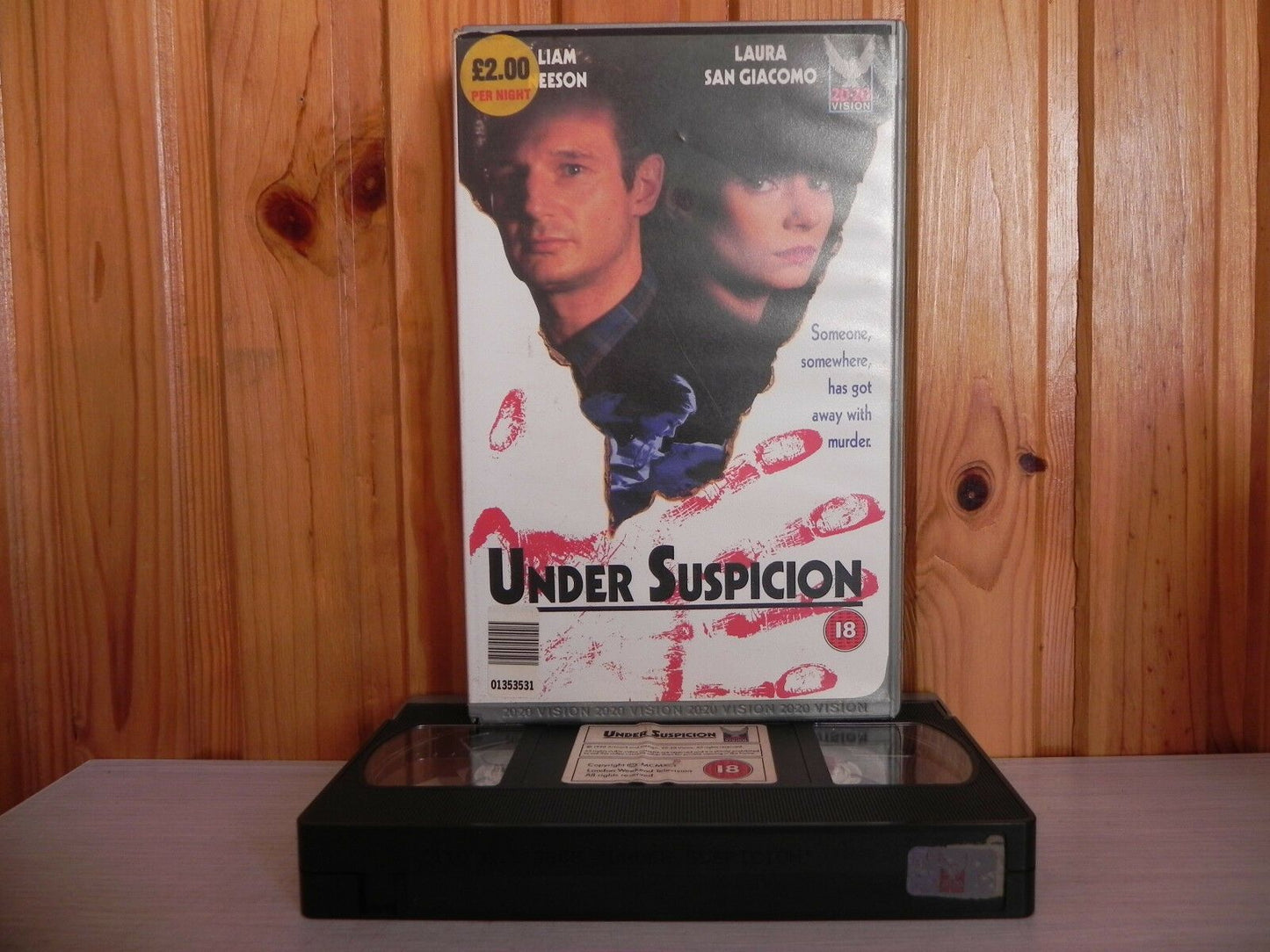 Under Suspicion - Big-Box - 20/20 Video - Ex-Rental - Liam Neeson - Pal - VHS-