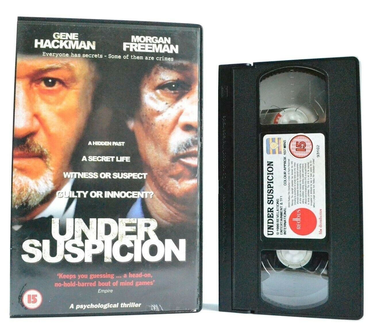 Under Suspicion: Psychological Thriller - Large Box - G.Hackman/M.Freeman - VHS-