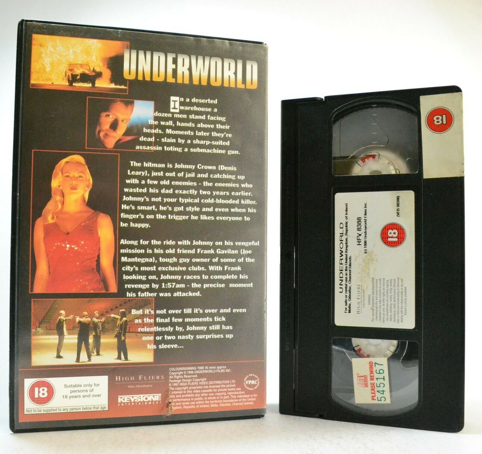 Underworld: (1996) Thriller - Large Box - Ex-Rental - D.Leary/J.Mantegna - VHS-