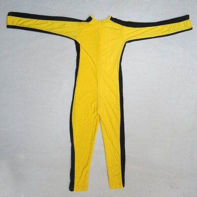 Unisex Adult / Kids - Bruce Lee Cosplay - Jeet Kune Do - Chinese Kung Fu - Jumpsuit Cosplay Costume & Nunchaku - Game of Death-