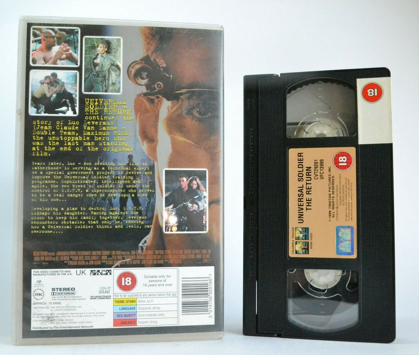 Universal Soldier: The Return (1999) - Sci-Fi/Action - J-C.Van Damme - Pal VHS-