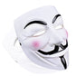 V For Vendetta Mask - Anonymous - Movie Prop Replica - Guy Fawkes Showdown Headwear-white-