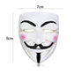 V For Vendetta Mask - Anonymous - Movie Prop Replica - Guy Fawkes Showdown Headwear-white-