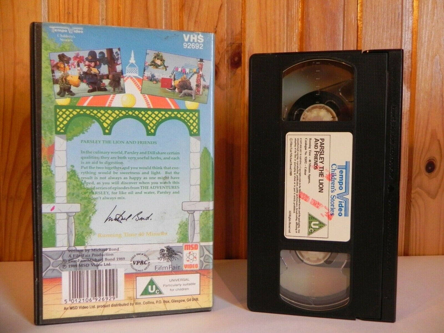 VINTAGE VIDEO - PARSLEY THE LION, HERBS - CLASSIC EPISODES - CHILDREN - VHS-