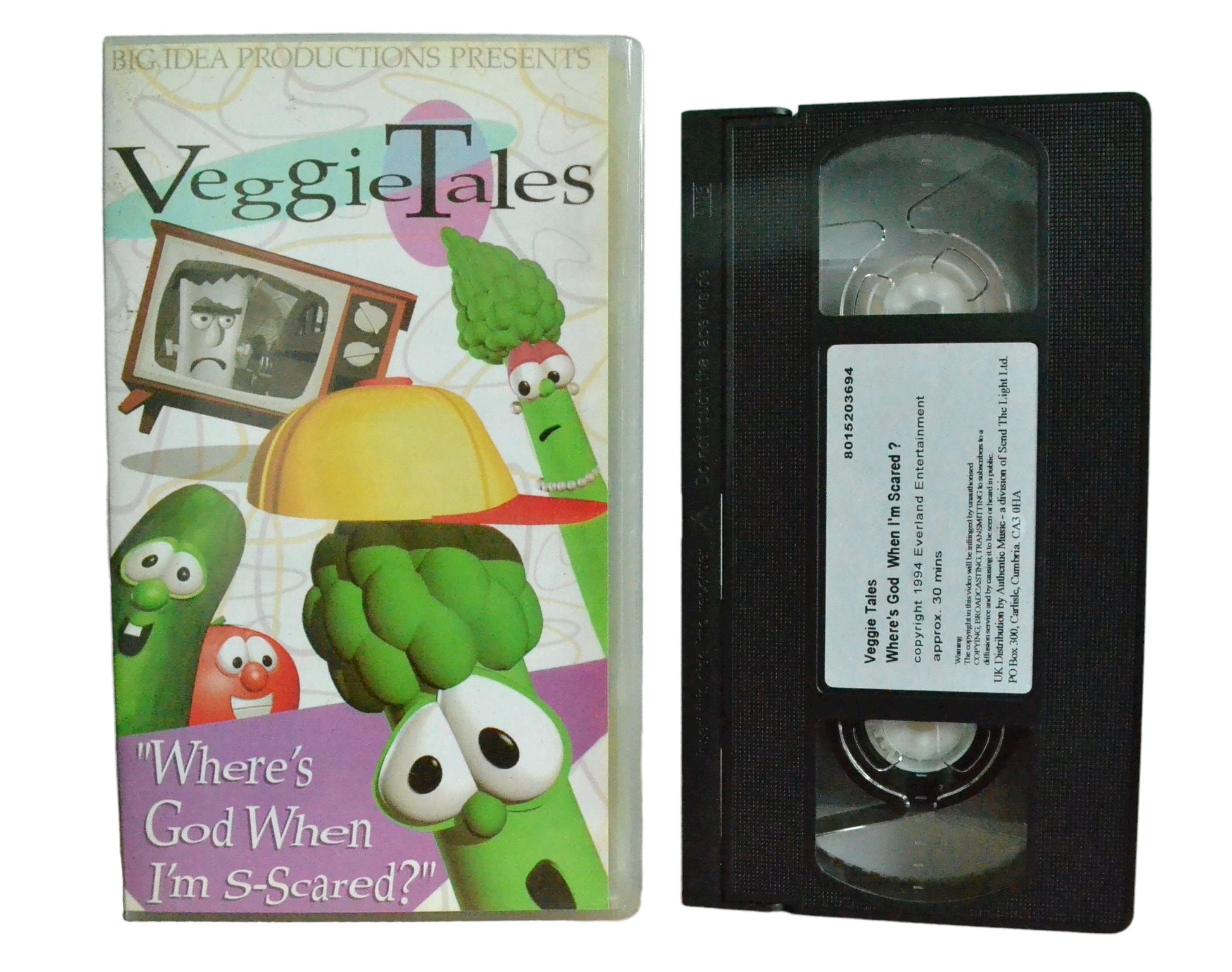 Veggie Tales - Where's God When I'm Scared? - Ever Land Entertainment - Childrens - Pal VHS-