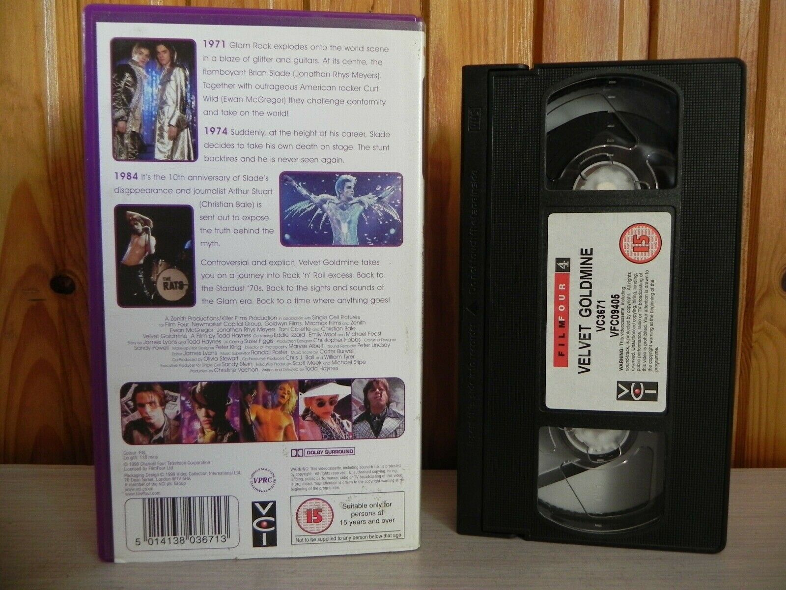 Velvet Goldmine - Film Four - Ewan McGregor - Christian Bale - Pal VHS-