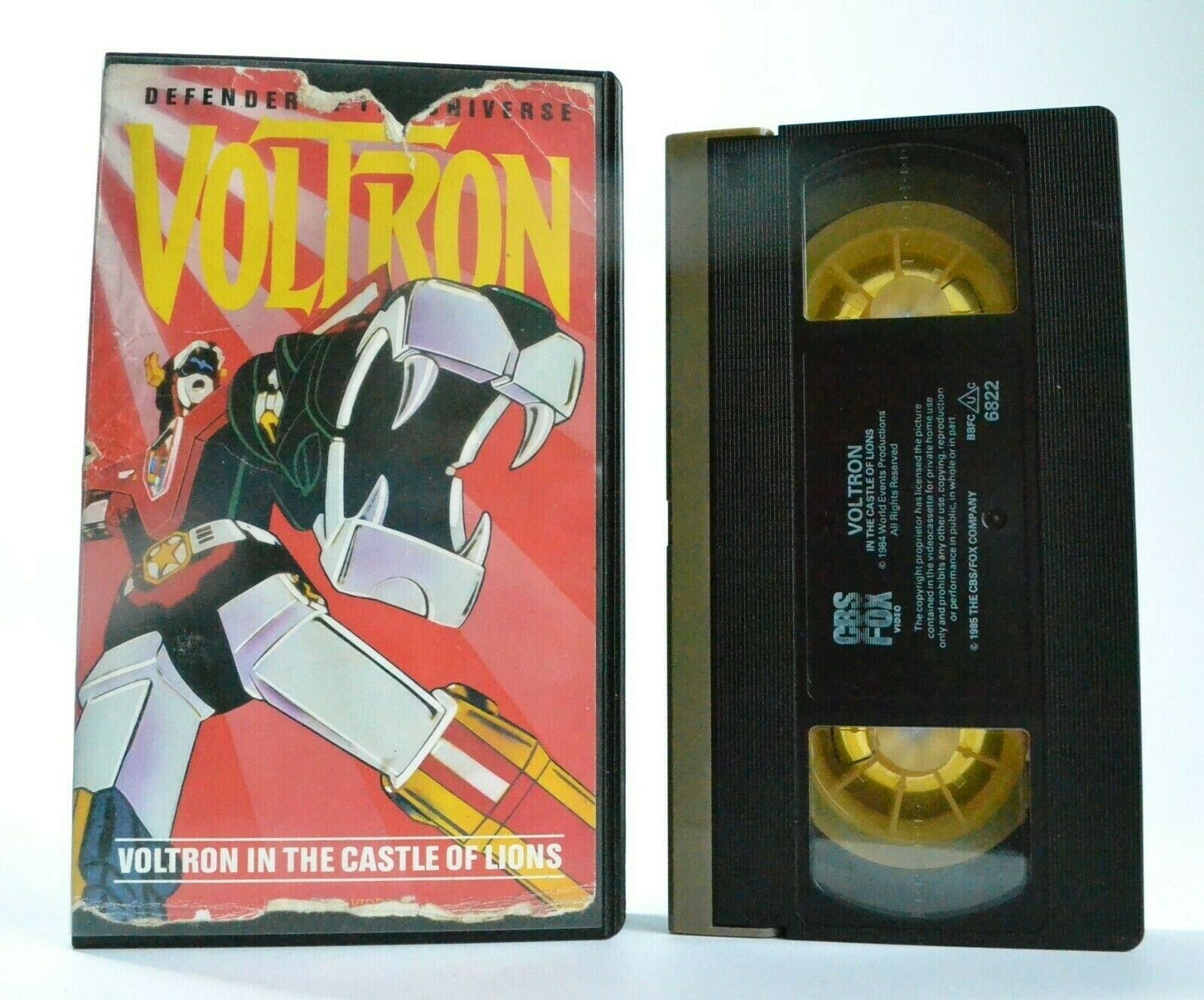 Voltron: In The Castle Of Lions: (1985) CBS/FOX - Animated Action - Kids - VHS-