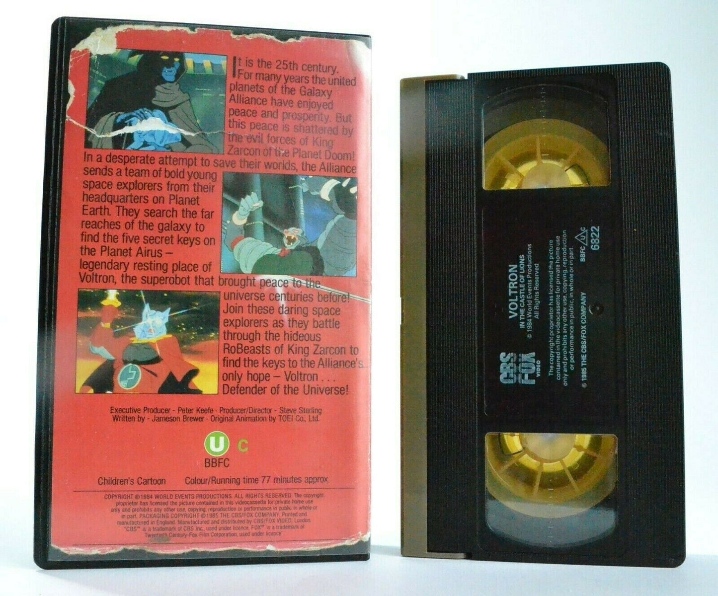 Voltron: In The Castle Of Lions: (1985) CBS/FOX - Animated Action - Kids - VHS-