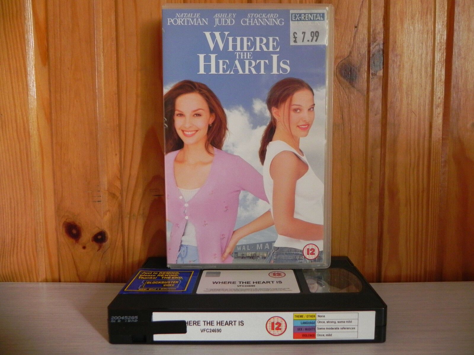 WHERE THE HEART IS - Natalie Portman - Large Box - Ex-Rental - Drama - VHS-