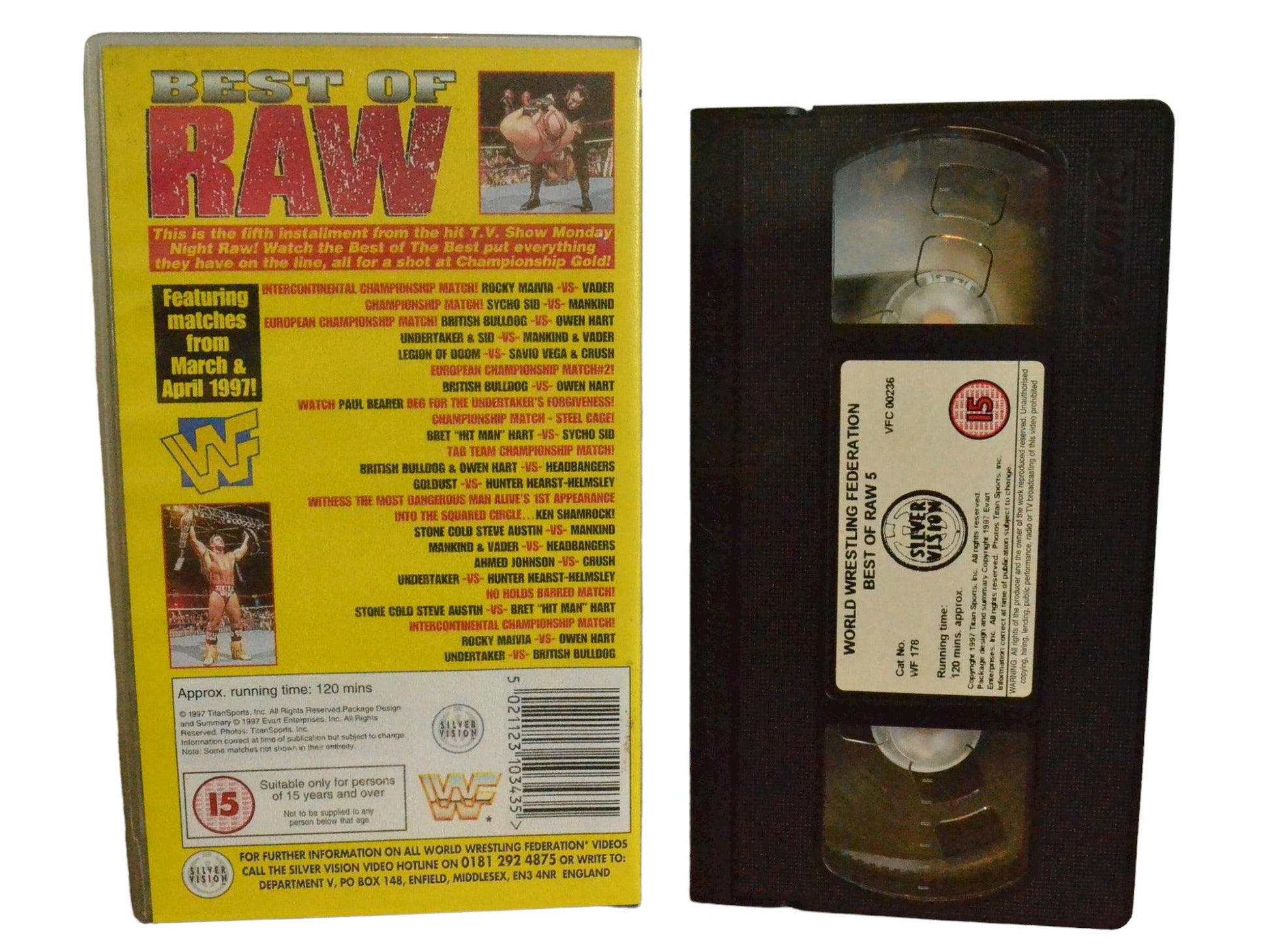 WWF: Best Of Raw 5 - Brian Adams - World Wrestling Federation Home Video - Wrestling - PAL - VHS-