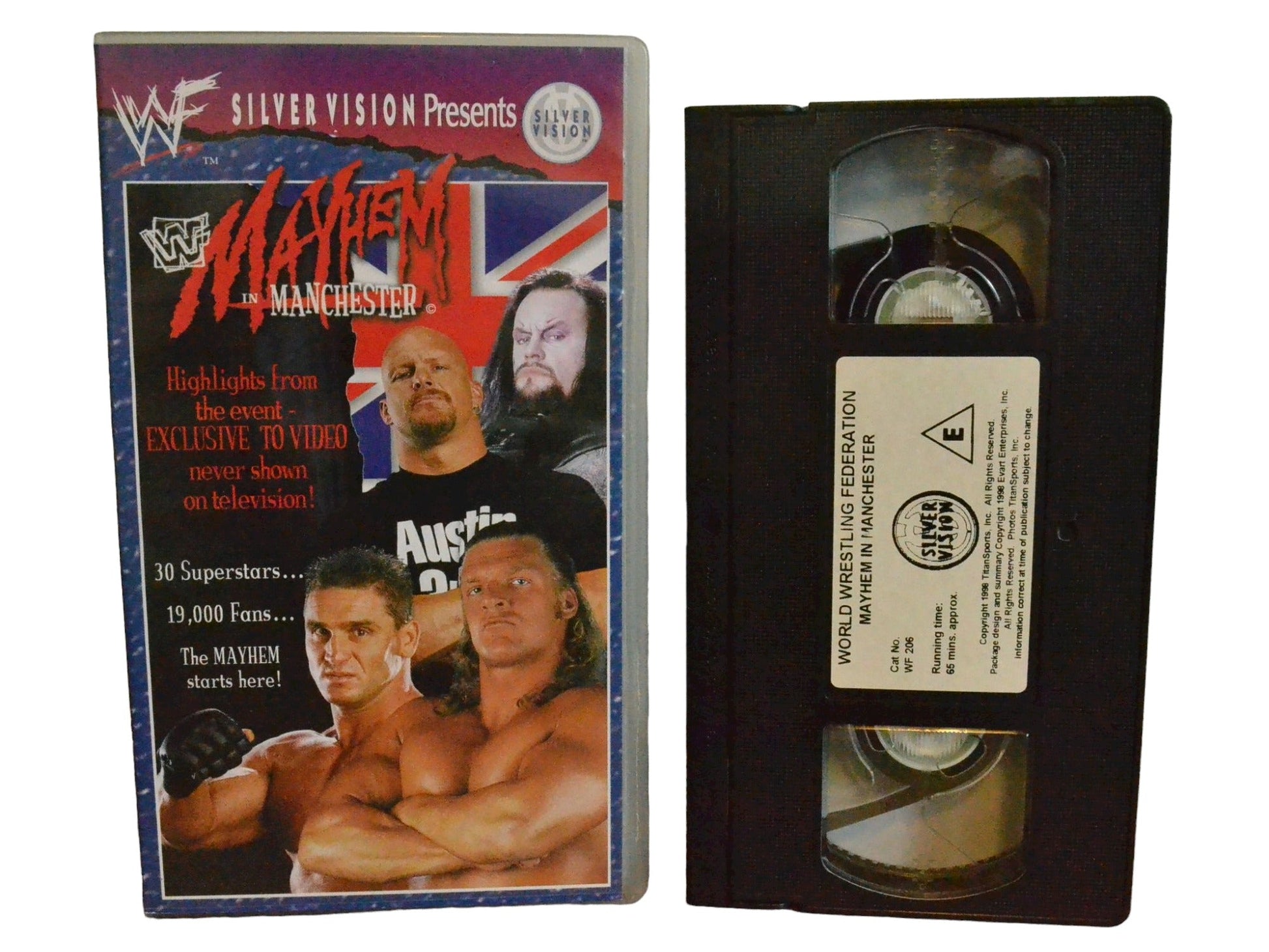 WWF: Mayhem In Manchester - Steve Austin - World Wrestling Federation Home Video - Wrestling - PAL - VHS-