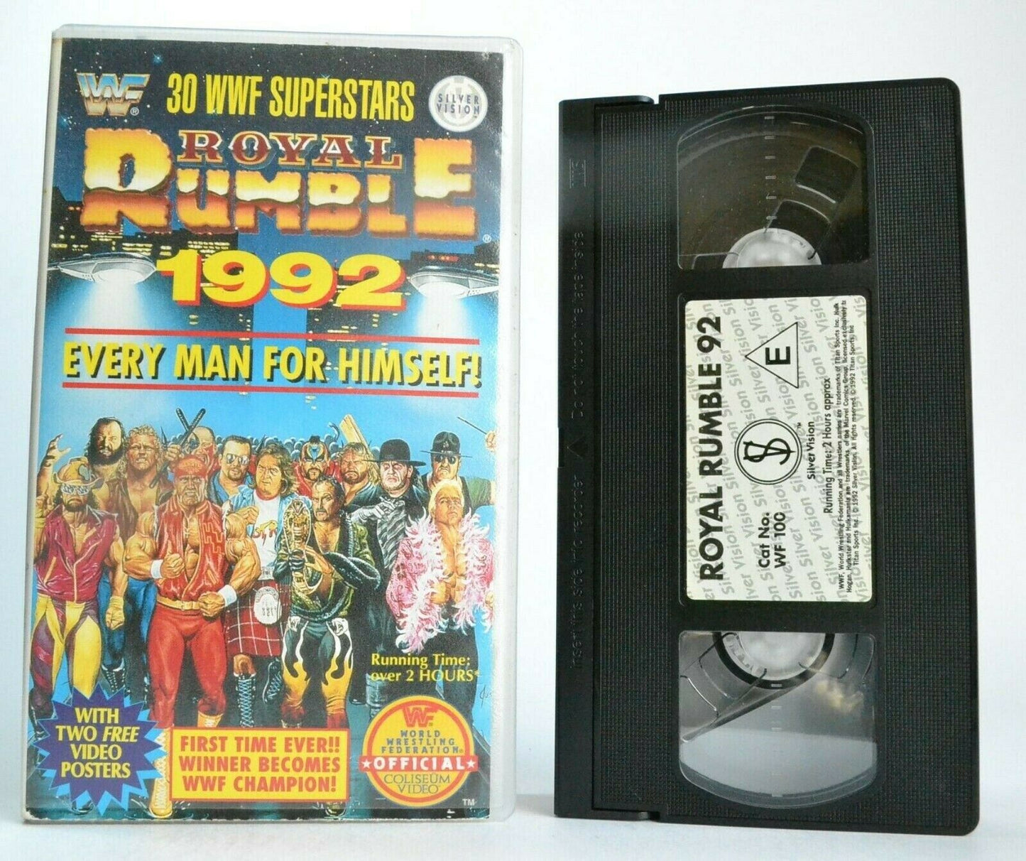 WWF Royal Rumble 1992: Wrestling - Hulk Hogan - Macho Man - British Buldog - VHS-