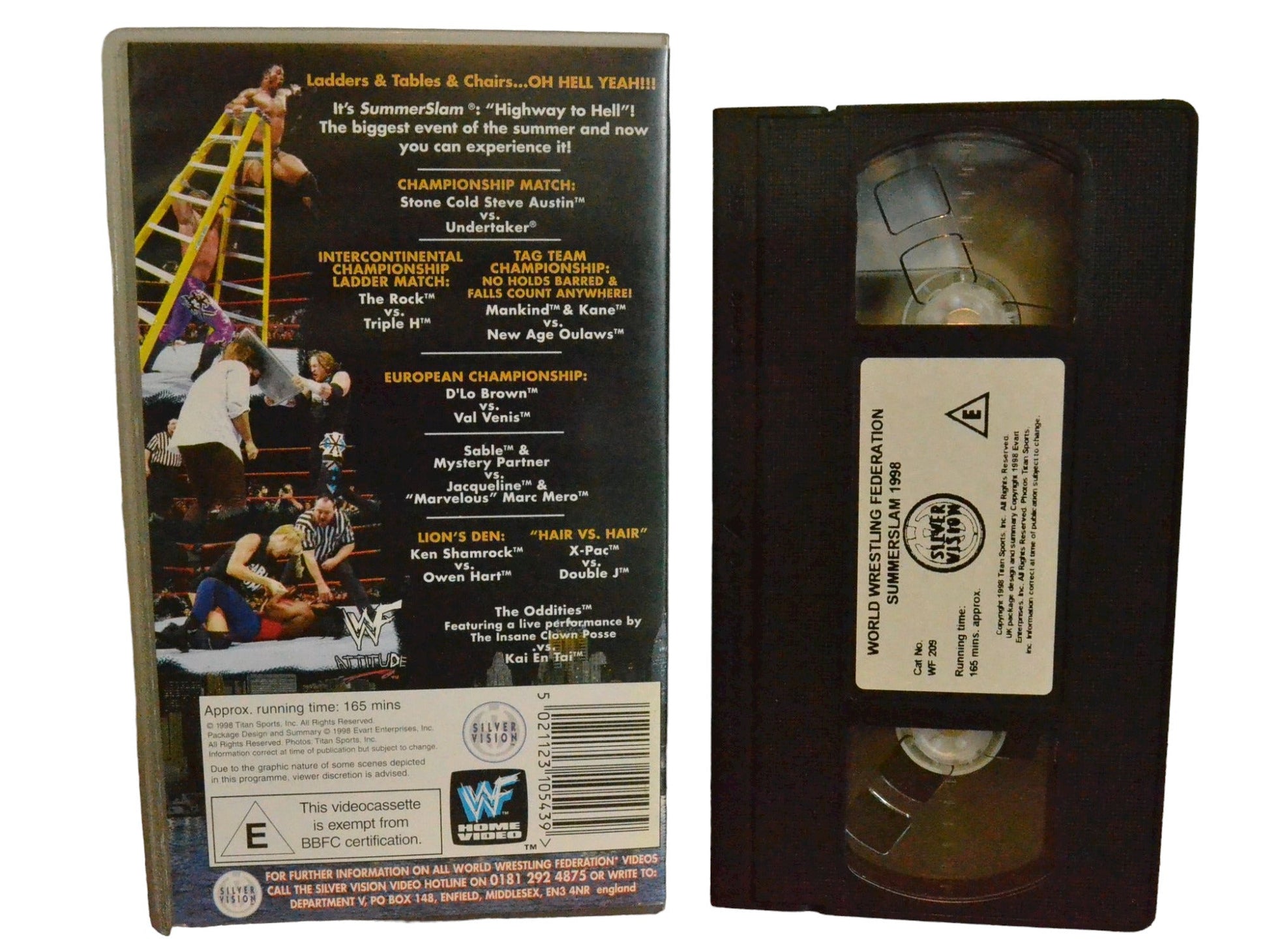 WWF: Summer Slam 1998 - Steve Austin - World Wrestling Federation Home Video - Wrestling - PAL - VHS-