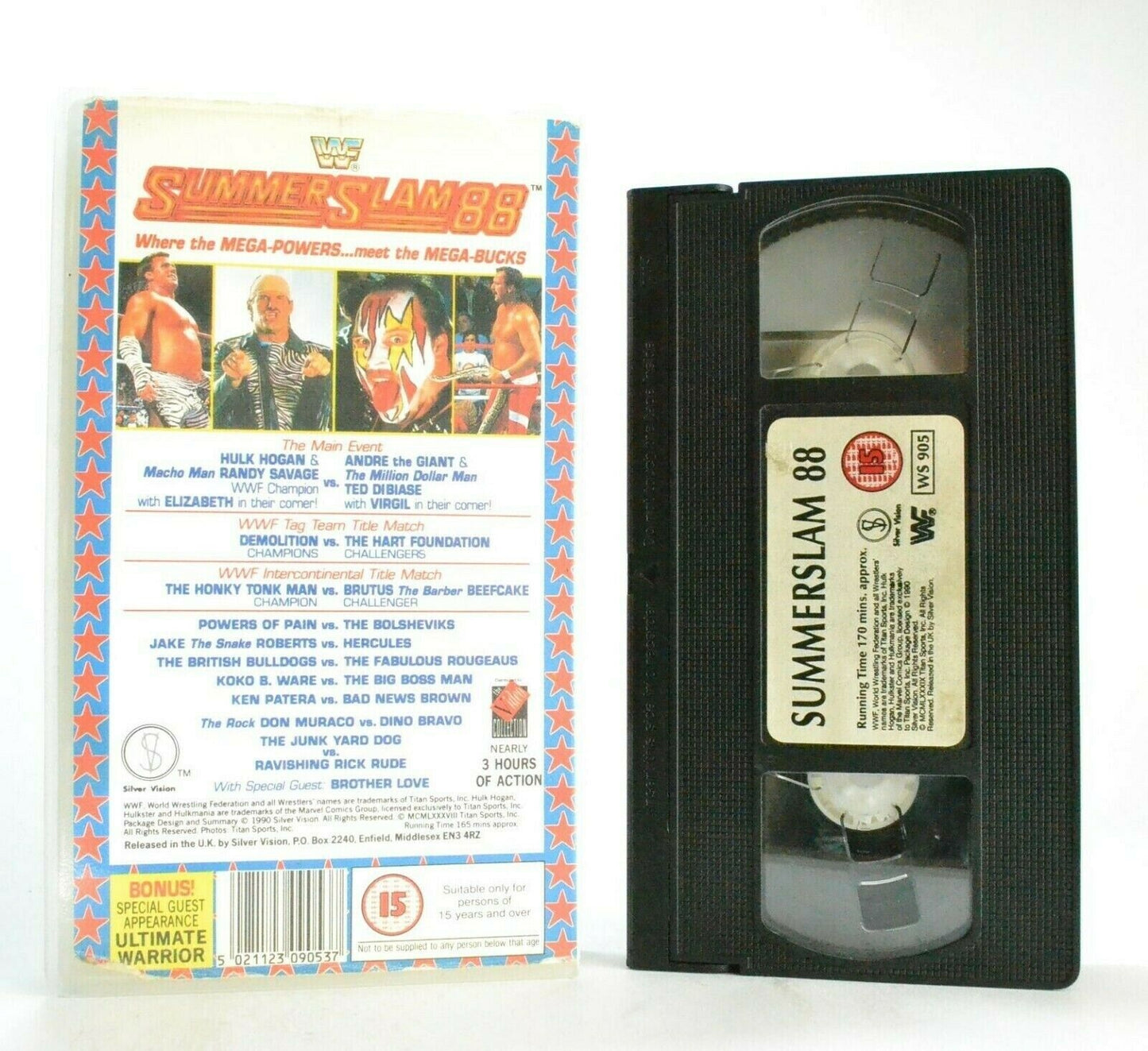 WWF SummerSlam'88 - Wrestling - 3 Hours Of Action - Hulk Hogan/Macho Man - VHS-