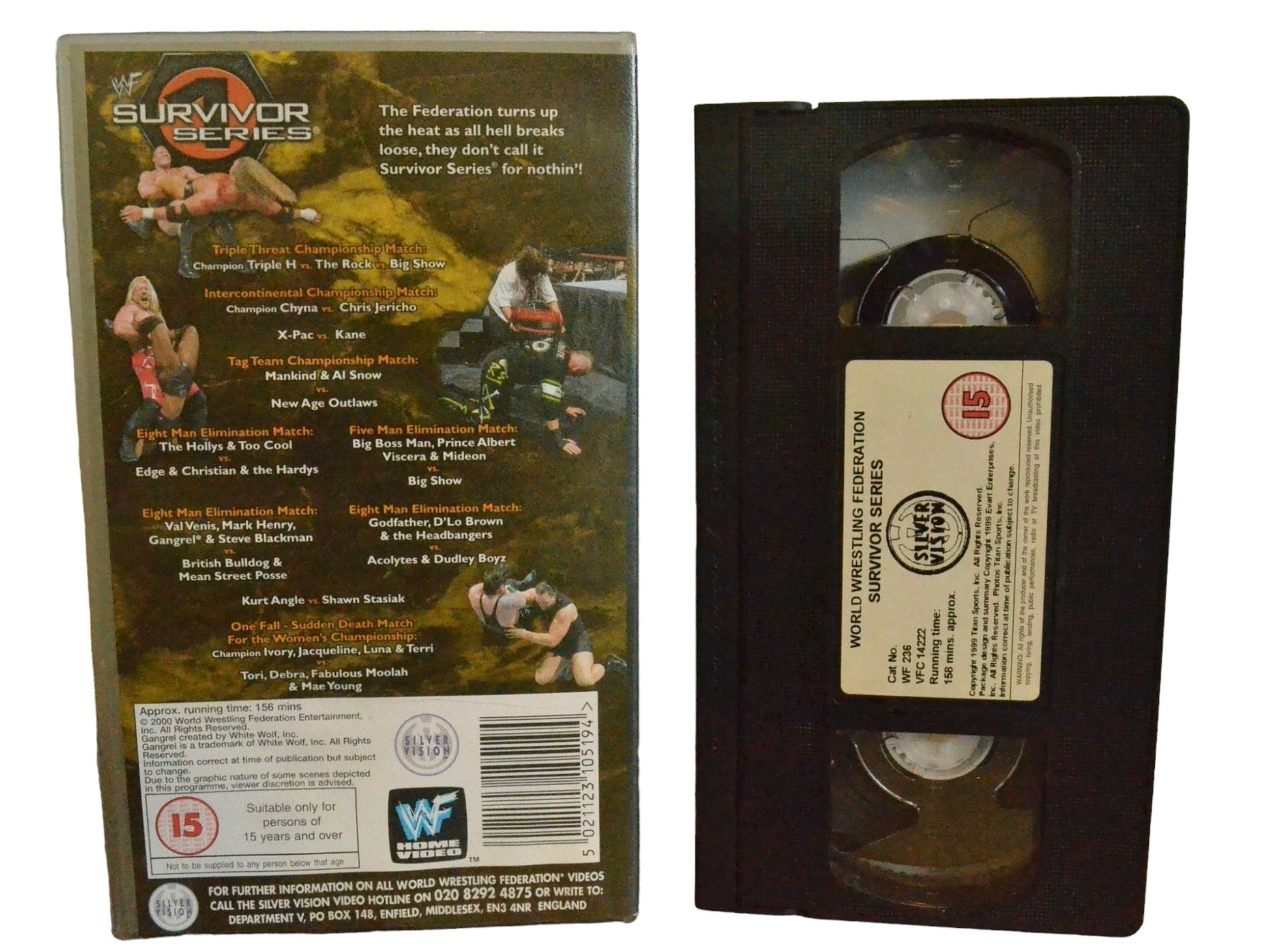 WWF: Survivor Series (Triple Threat) - Kurt Angle - World Wrestling Federation Home Video - Wrestling - PAL - VHS-