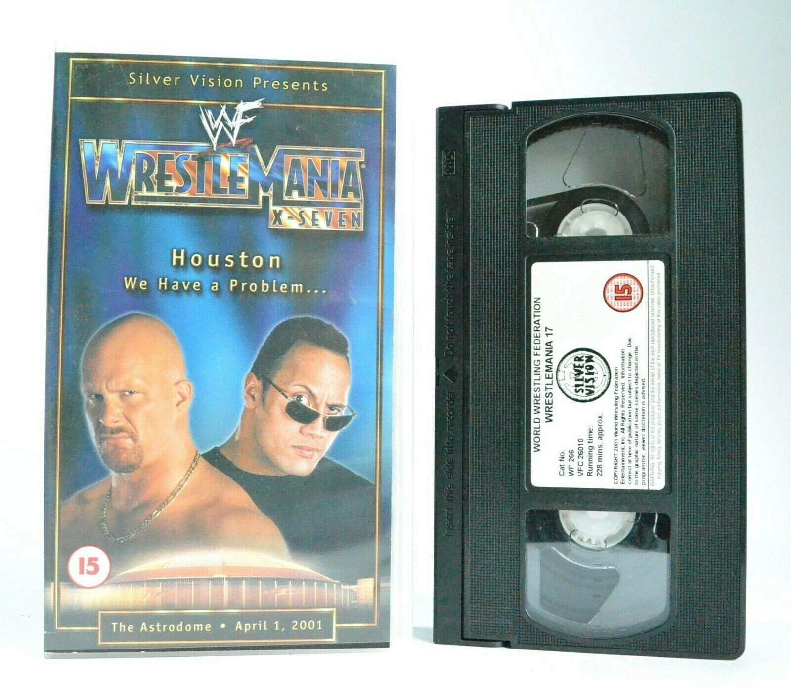 WWF Wrestlemania X-Seven - Wrestling - The Astrodome - 4/1/2001 - The Rock - VHS-