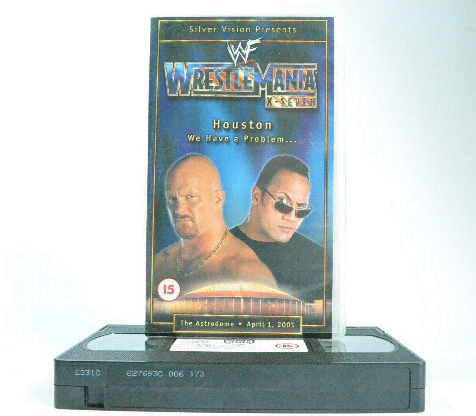 WWF Wrestlemania X-Seven - Wrestling - The Astrodome - 4/1/2001 - The Rock - VHS-