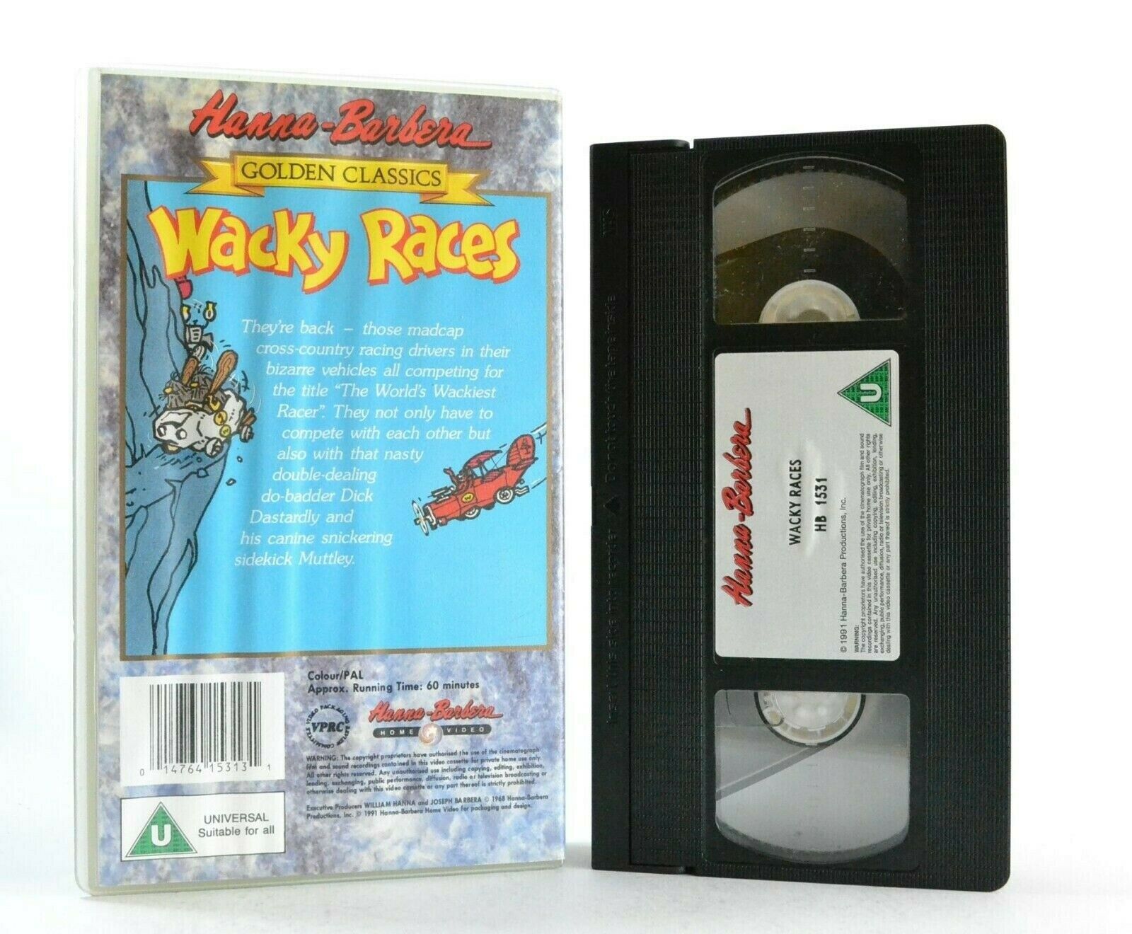 Wacky Races: Golden Classics - Dastardly And Muttley - Animated - Kids - Pal VHS-