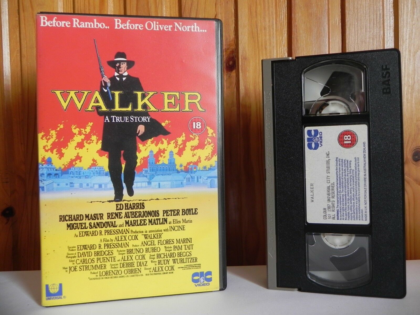 Walker - Large Box - CIC Video - Western - Ed Harris - Richard Masur - Pal VHS-