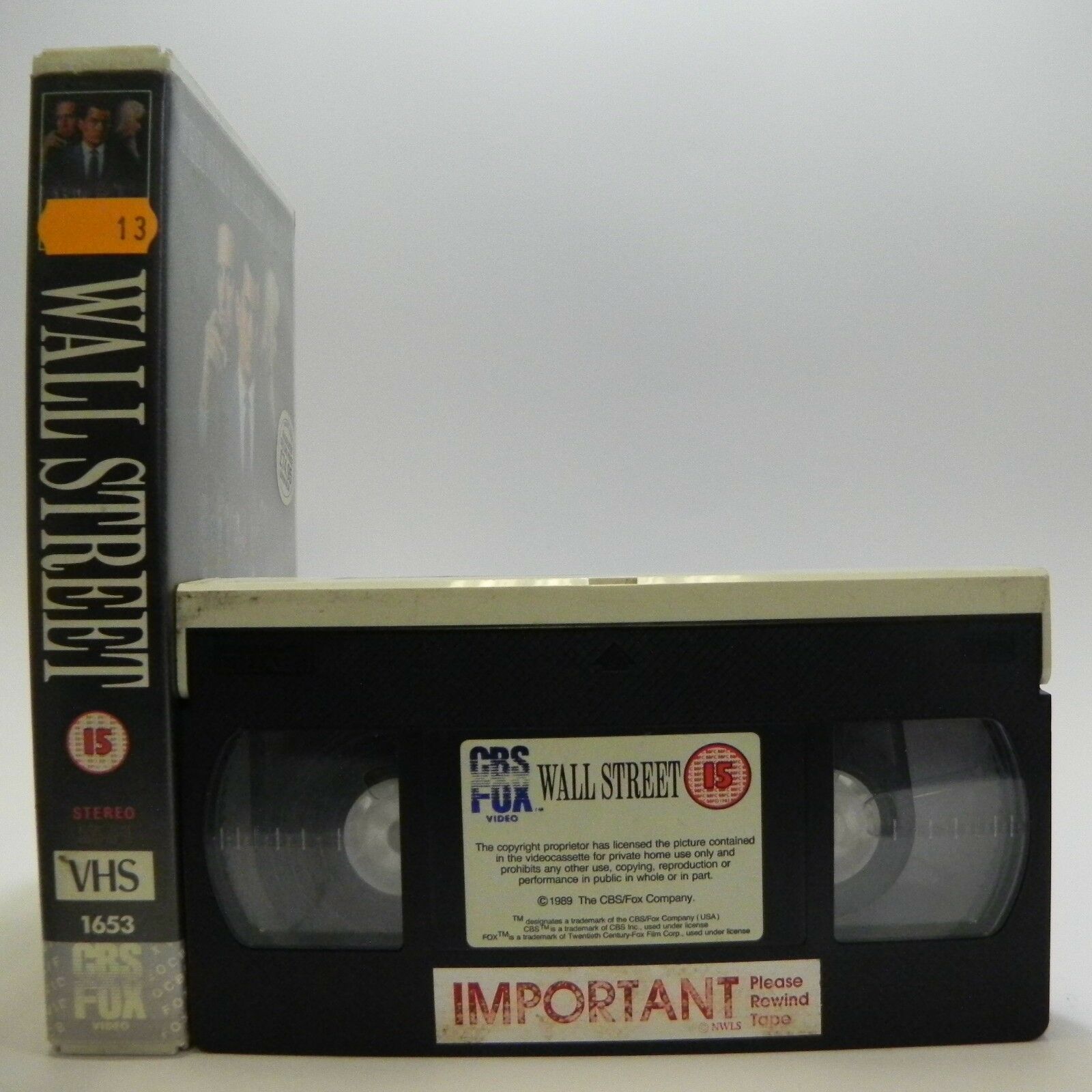 Wall Street: Film By O.Stone - Large Box - Ex-Rental - M.Douglas/C.Sheen - VHS-