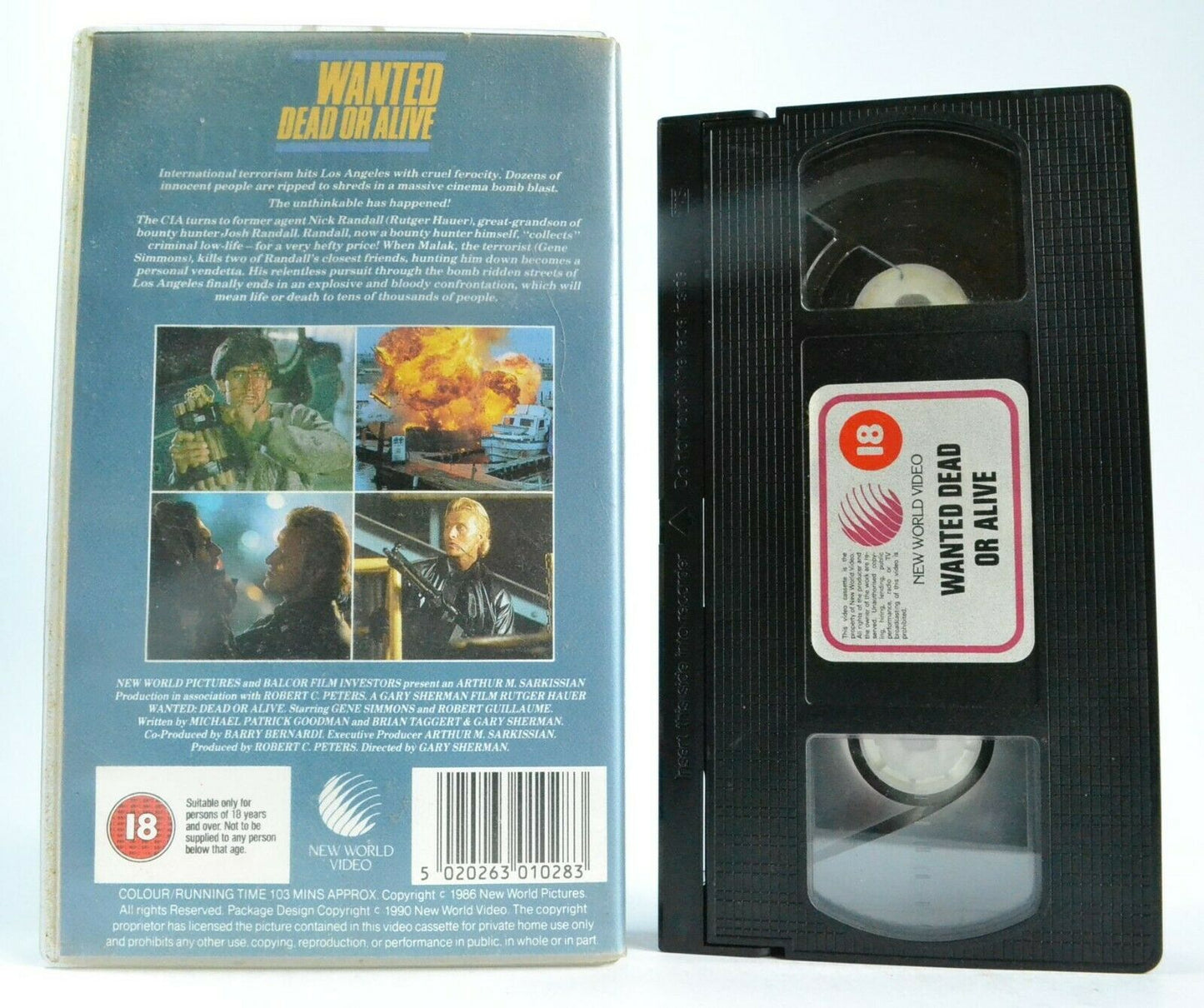 Wanted Dead Or Alive (1987) -<New World Video>- Action - Rutger Hauer - Pal VHS-