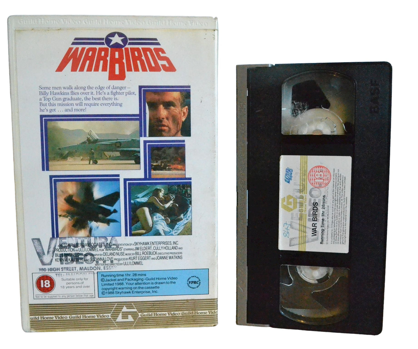 War Birds (A Dogfight, Eught Migs On His Tall...) - James Eldert - Guil Home Video - Action - Large Box - Pal VHS-