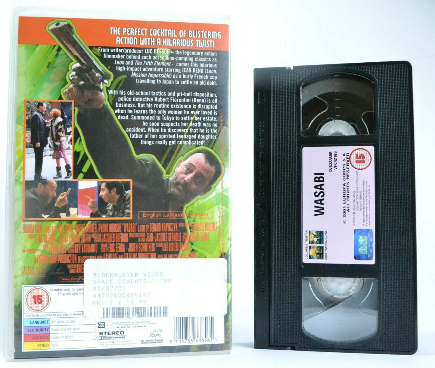 Wasabi (2001): French Action Comedy - Large Box - Jean Reno/Michel Muller - VHS-