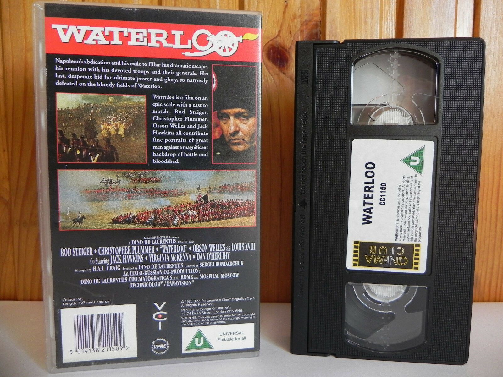 Waterloo - Columbia Tristar - Drama - Rod Steiger - Christopher Plummer - VHS-