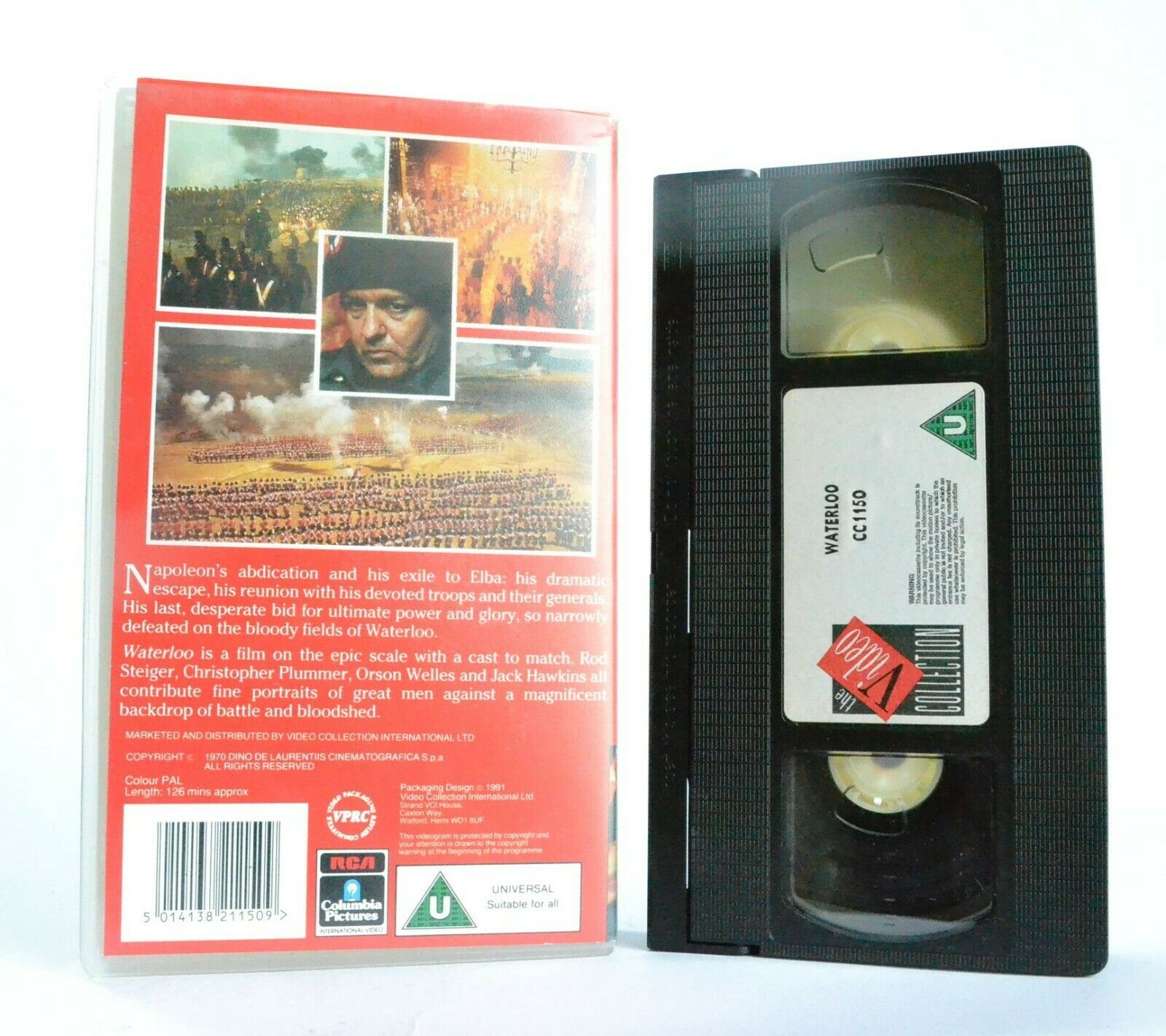 Waterloo: Napoleon's Exile To Alba (1814) - R.Steiger - War Epic - Pal VHS-